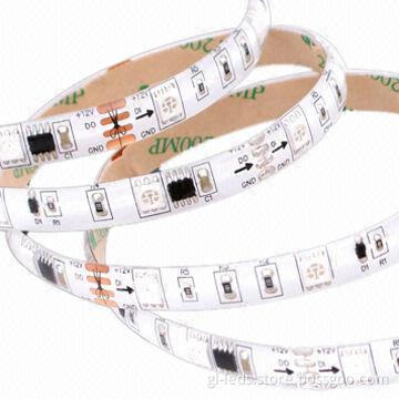 SMD LED Lighting Digital RGB Flexible Strip with PCB Output Voltage of 12V DC
